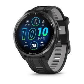 Forerunner® 965 - Carbon Grey DLC Titanium безел с Black корпус и Black/Powder Grey силиконова каишка - Portmoneta.bg