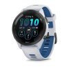 Forerunner® 265 - Black безел с Whitestone корпус и Whitestone/Tidal Blue силиконова каишка - Portmoneta.bg