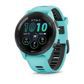 Forerunner® 265 - Black безел с Aqua корпус и Aqua/Black силиконова каишка - Portmoneta.bg