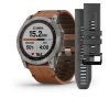fēnix® 7X - fēnix 7X Sapphire Solar - Titanium с Chestnut кожена каишка* - Portmoneta.bg