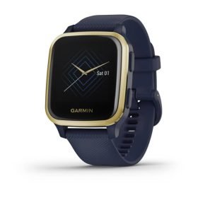 Venu® Sq Music - Venu Sq Music Navy с Light Gold Bezel - Portmoneta.bg