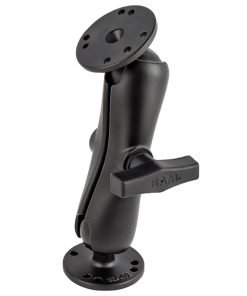 RAM Монтажно устройство с две кръгли плочи и рамо с две гнезда