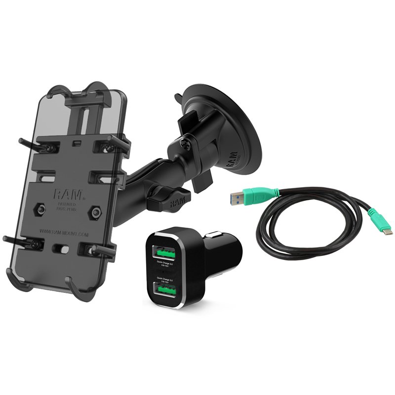 RAM Quick-Grip XL Type-C Автомобилен комплект