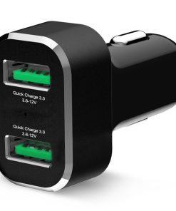 GDS 2-Port USB Зарядно от запалка на кола с Qualcomm Quick Charge за бързо зареждане  | Portmoneta.bg