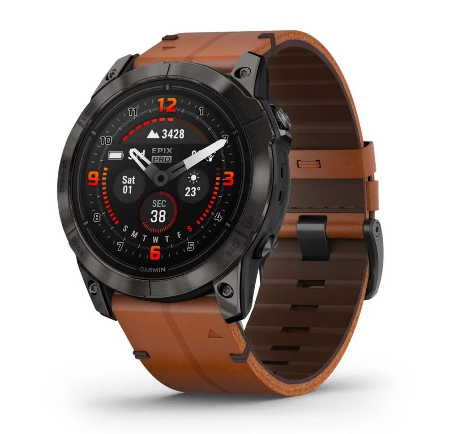 epix™ Pro (Gen 2) | 51 мм - epix™ Pro (Gen 2) – Sapphire Edition | 51 мм - Carbon Grey DLC Titanium с Chestnut кожена каишка* - Portmoneta.bg