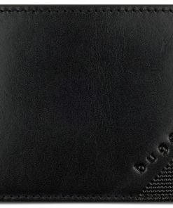 Кожен мини портфейл Bugatti Nobile Mini, черен