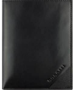 Кожен портфейл Bugatti Nobile Vertical With Flap, черен