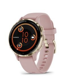 Venu® 3S - Soft Gold безел с Dust Rose корпус и силиконова каишка - Portmoneta.bg