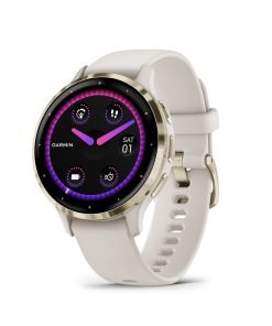 Venu® 3S - Soft Gold безел с Ivory корпус и силиконова каишка - Portmoneta.bg