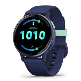 vívoactive® 5 - vívoactive® 5 - Metallic Navy безел с Navy корпус и силиконова каишка - Portmoneta.bg