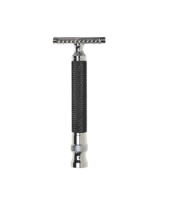 Депо ретро аксесоари метал самобръсначка черно и сребристо 1 ножче