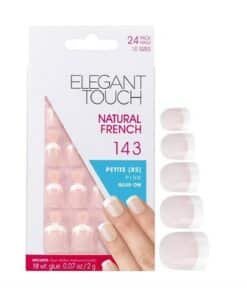 Комплект Elegant Touch Natural French Square Изкуствени нокти Pink 143 Petite (XS) 24 бр.
