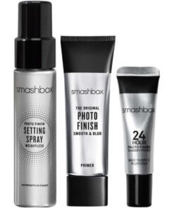 Комплект Smashbox: фотофиниш матово покритие течен грунд 12 мл + фотофиниш фиксиращ спрей 30 мл + фотофиниш грунд за сенки за очи 7 мл
