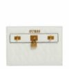 Guess Isidora SLG Текстилен портфейл Сгъваем органайзер SWGB8547670 Бял За жени