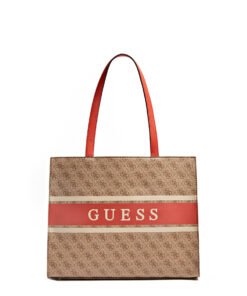 Guess Monique текстилна чанта оранжева за жени