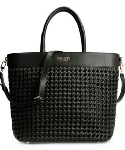 Guess Sicilia синтетична кожа текстилна чанта чанта през рамо черна HWWG84 90230 BLA за жени