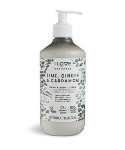 I Love Naturals Collection веган хидратиращ лайм джинджифил и кардамон лосион за ръце и тяло 500 ml