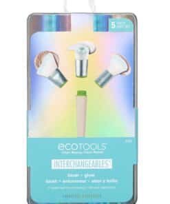 Комплект сменяеми елементи EcoTools: сменяеми четка за фон дьо тен + сменяеми смесване четка за руж + сменяеми изрязване под ъгъл четка за руж