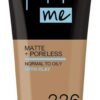 Maybelline Fit Me Matte + Poreless течен фон дьо тен 336 топла маслина 30 ml
