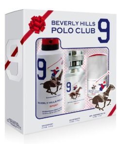 Комплект Beverly Hills Polo Club: 1982 - Sport 9 Тоалетна вода за мъже 50 ml + 1982 - Sport 9 спрей против изпотяване дезодорант спрей за мъже 175 ml + 1982 - Sport 9 против изпотяване дезодорант рол-он за мъже 50 ml