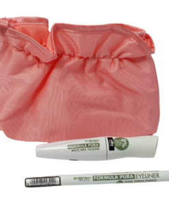 Комплект Deborah: Formula Pura обемна спирала черна 12 ml + Formula Pura гел молив за очи черна 15 g + текстилна чантичка за гримове розова