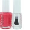 Комплект Essie: емайллак за нокти веган гланцово покритие лак за нокти 72 прасковено дайкири 135 мл + грижа за ноктите - добра за употреба горно покритие лак за укрепване на ноктите 5 мл