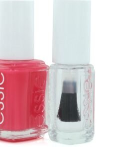 Комплект Essie: емайллак за нокти веган гланцово покритие лак за нокти 72 прасковено дайкири 135 мл + грижа за ноктите - добра за употреба горно покритие лак за укрепване на ноктите 5 мл
