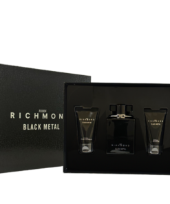 Комплект John Richmond: Black Metal Natural Почистващ Душ гел 50 ml + Black Metal Лосион за тяло 50 ml + Black Metal Парфюмна вода За мъже 100 ml