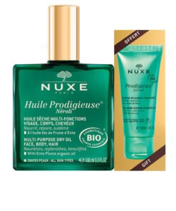 Комплект Nuxe: Huile Prodigieuse Multi-Purpose Neroli масло за тяло за лице тяло и коса 100 ml + Prodigieux Neroli душ гел за цялото тяло за всички типове кожа 30 ml