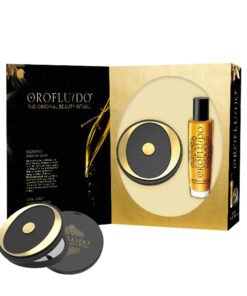 Комплект Revlon: Orofluido масло за коса за хидратиране/разплитане и блясък 100 ml + компактно огледало черно