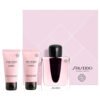 Комплект Shiseido: Ginza парфюмна вода за жени 50 ml + Ginza овлажняващ лосион за тяло 50 ml + Ginza почистващ душ гел за всички типове кожа 50 ml
