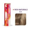 Wella Professionals Color Touch безамонячна полутрайна боя за коса 7/1 средно пепелно русо 60 ml
