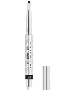 Christian Dior Diorshow Kabuki двустранен кремообразен молив и четка за вежди 2 в 1 05 черен 0.09 г