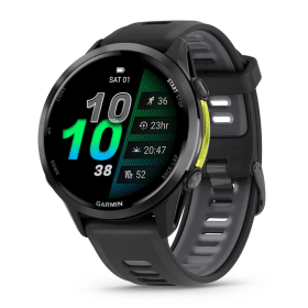 Forerunner® 970 - Forerunner® 970 - Carbon Grey DLC Titanium с Black корпус и Black/Translucent Whitestone каишка - Portmoneta.bg