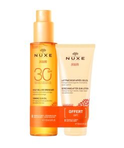 Комплект Nuxe: Слънце Против стареене Масло за тен SPF 30 150 мл + Слънце Слънцезащита Лосион за след слънце 100 мл