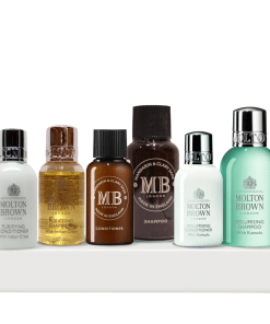 Комплект за откриване на коса Molton Brown: Индийски кресон шампоан за коса за почистване 30 мл + Индийски кресон балсам за коса за почистване 30 мл + Мандарина и градински чай балсам за коса за възстановяване 30 мл + Molton Brown кумуду шампоан за коса за обем 50 мл + Molton Brown кумуду балсам за коса за обем 30 мл + Мандарина и градински чай шампоан за коса за обем 30 мл