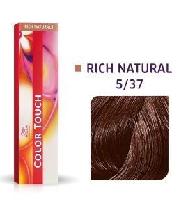 Wella Professionals, Color Touch, Ammonia-Free, Semi-Permanent Hair Dye, 5/37 Light Chestnut Golden Brown, 60 ml