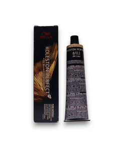 Wella Professionals, Koleston Perfect Me+, Permanent Hair Dye, 8/03 Light Blond Natural Golden, 60 ml