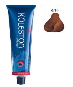 Wella Professionals, Koleston Perfect, Permanent Hair Dye, 6/34 Dark Blonde Golden Red, 60 ml