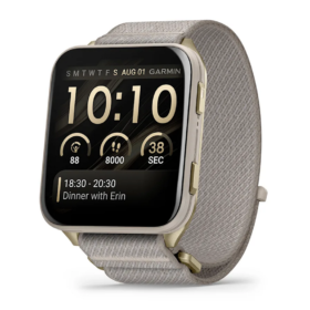 Venu® X1 - Venu® X1 - Soft Gold с Titanium Caseback и French Grey найлонова каишка - Portmoneta.bg